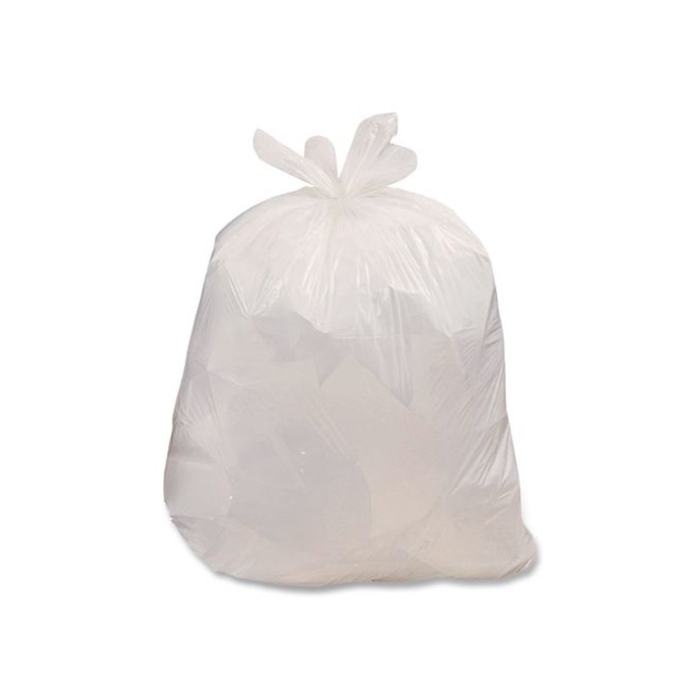 Super Value Pack Can Liners, 13 gal, 0.6 mil, 23.75" x 28", White, 100 Bags/Box, 6 Boxes/Carton. Picture 3