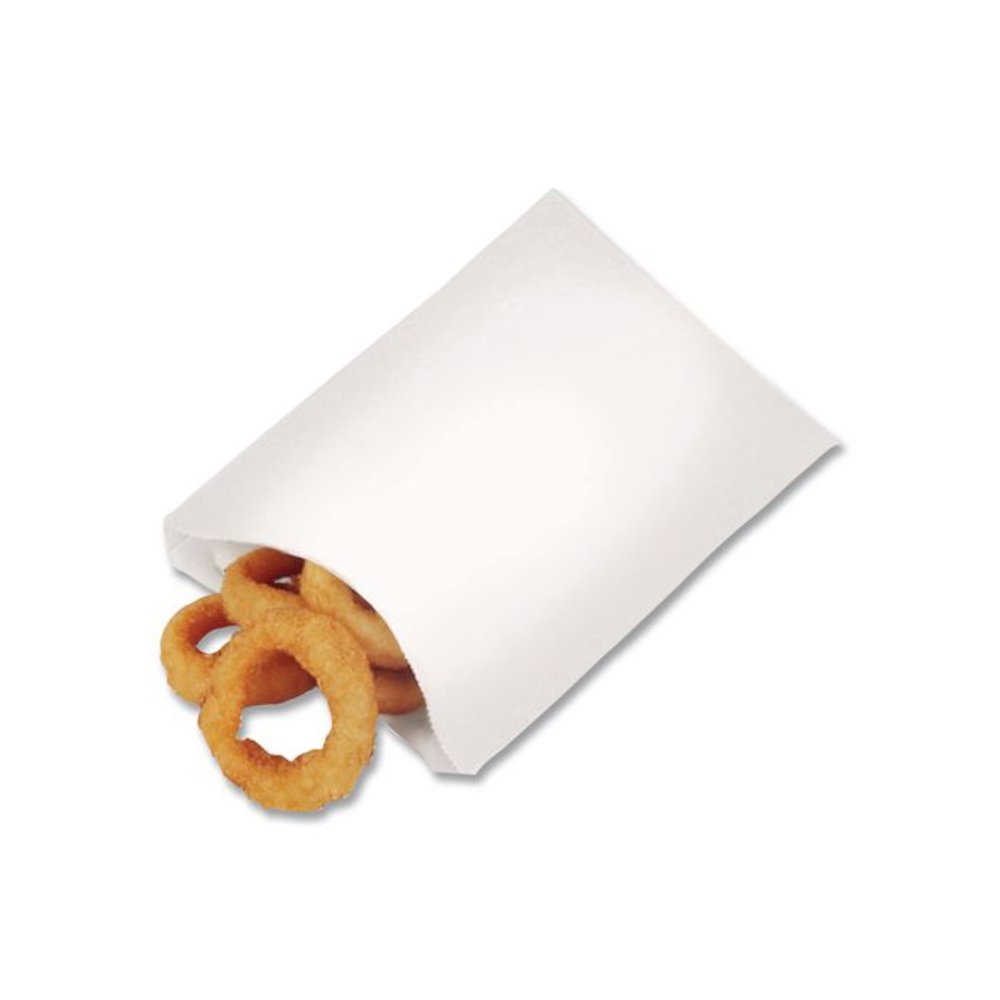 Grease-Resistant Single-Serve Bags, 6" x 0.75" x 7.25", White, 2,000 Bags/Carton. Picture 4