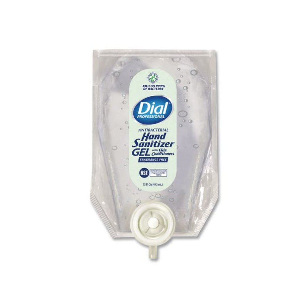 Antibacterial Gel Hand Sanitizer Refill for Versa Dispenser, Fragrance-Free, 15 oz, 6/Carton. Picture 2