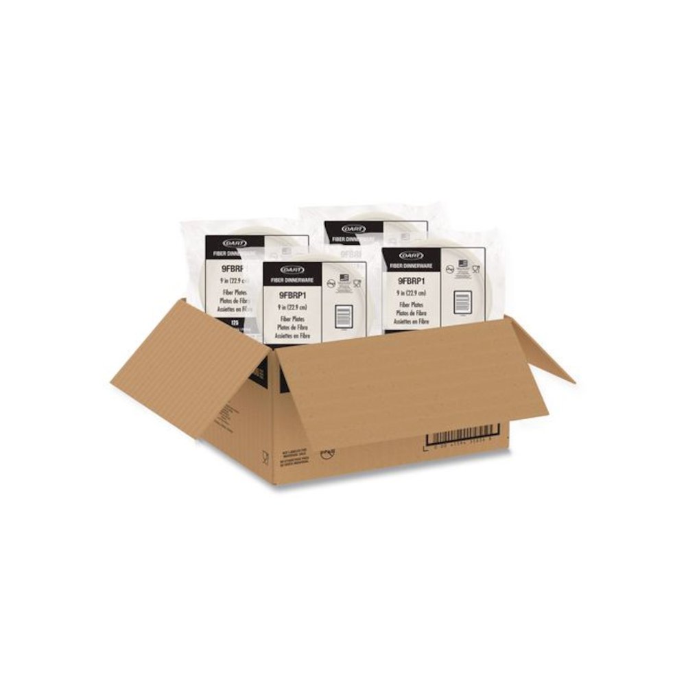 Compostable Molded Fiber Dinnerware, ProPlanet Seal, Plate, 9" dia, Natural, 500/Carton. Picture 4