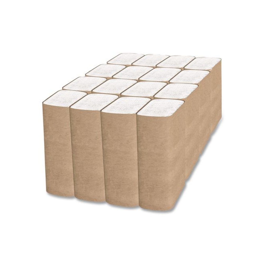 Perform Multifold Towels, 2-Ply, 9 x 9.45, White, 150/Pack, 16 Packs/Carton. Picture 3