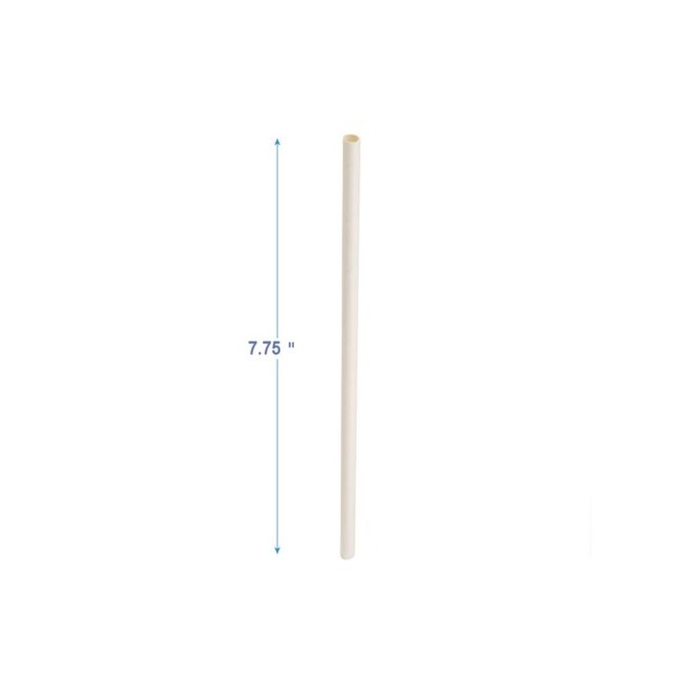 Unwrapped Paper Straws, 7.75 x 0.25, White, 4,800/Carton. Picture 6