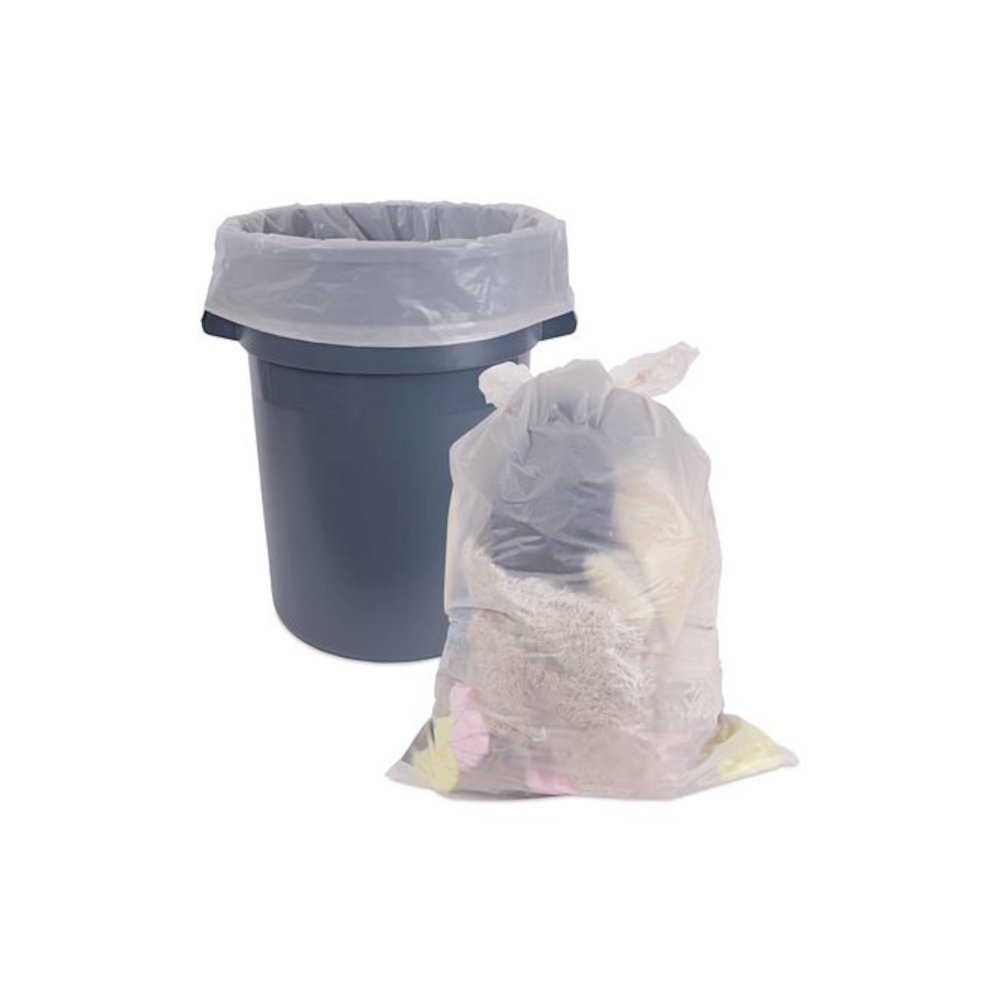 Industrial Can Liner Rolls, 60 gal, 2.5 mil, 21" x 17" x 65", Clear, 50/Carton. Picture 3