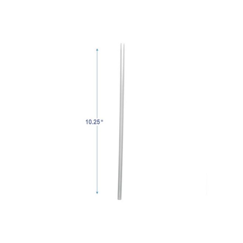 Wrapped Giant Straws, 10.25", Polypropylene, Clear, 100/Pack, 10 Packs/Carton. Picture 2