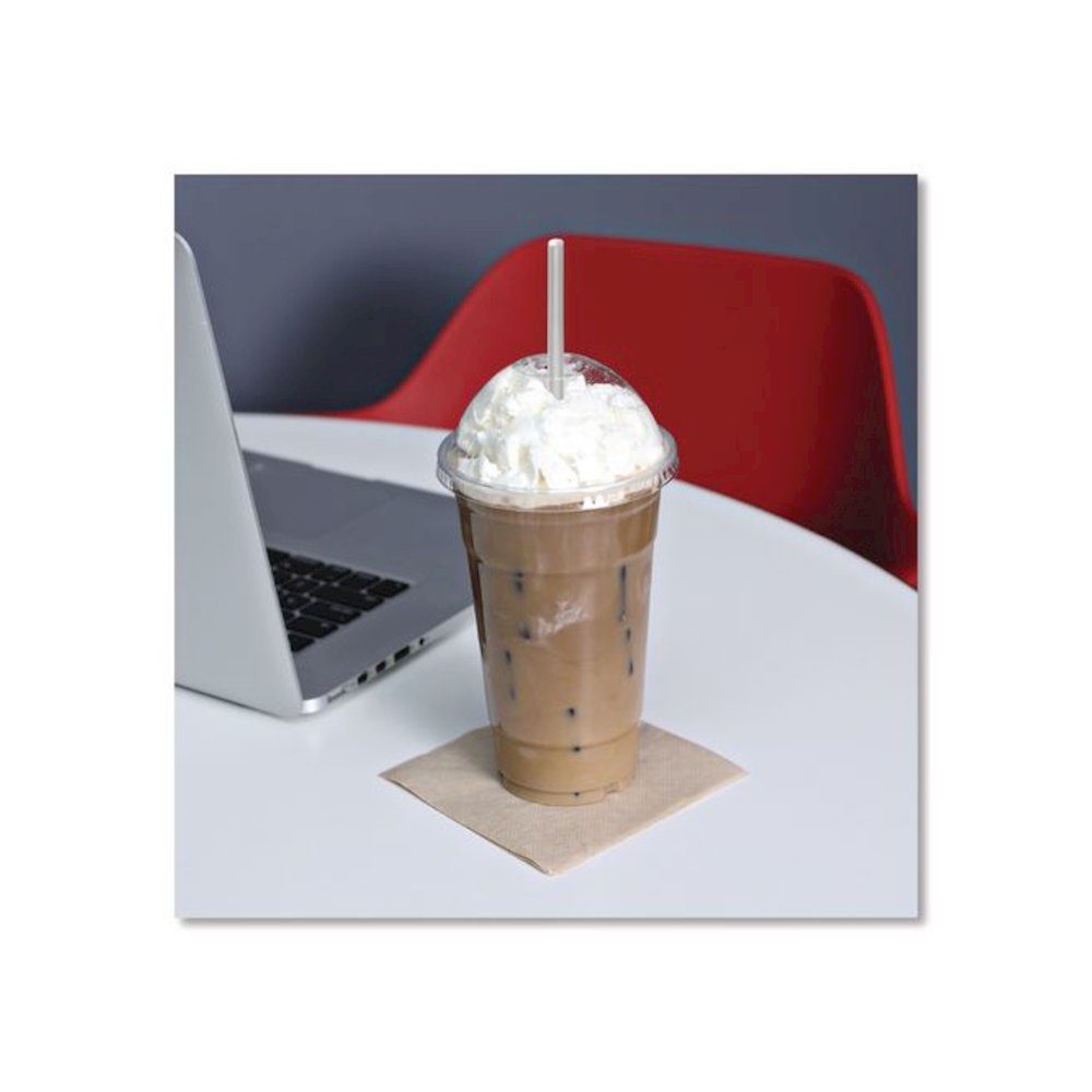 Wrapped Giant Straws, 10.25", Polypropylene, Clear, 100/Pack, 10 Packs/Carton. Picture 3