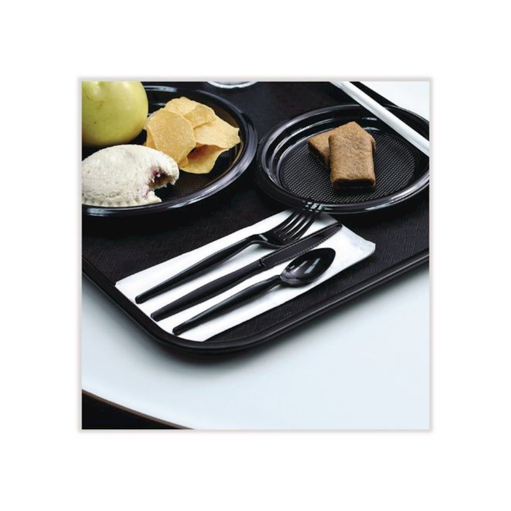 Heavyweight Wrapped Polypropylene Cutlery, Knife, Plastic, Black, 1,000/Carton. Picture 3