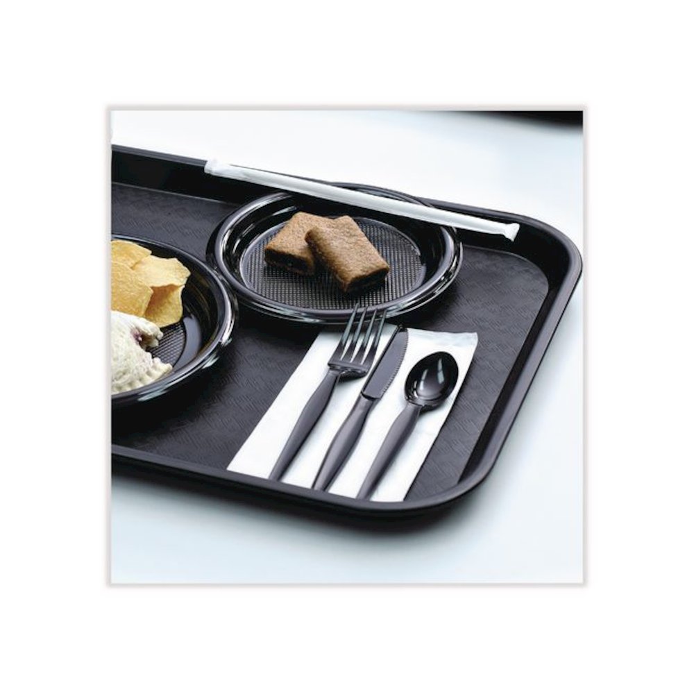Heavyweight Wrapped Polypropylene Cutlery, Knife, Plastic, Black, 1,000/Carton. Picture 5