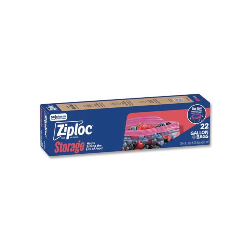 Double Zipper Storage Bags, Triple System Seal, Gallon, 9.6" x 12.1", Clear, 22 Bags/Box, 12 Boxes/Carton. Picture 2