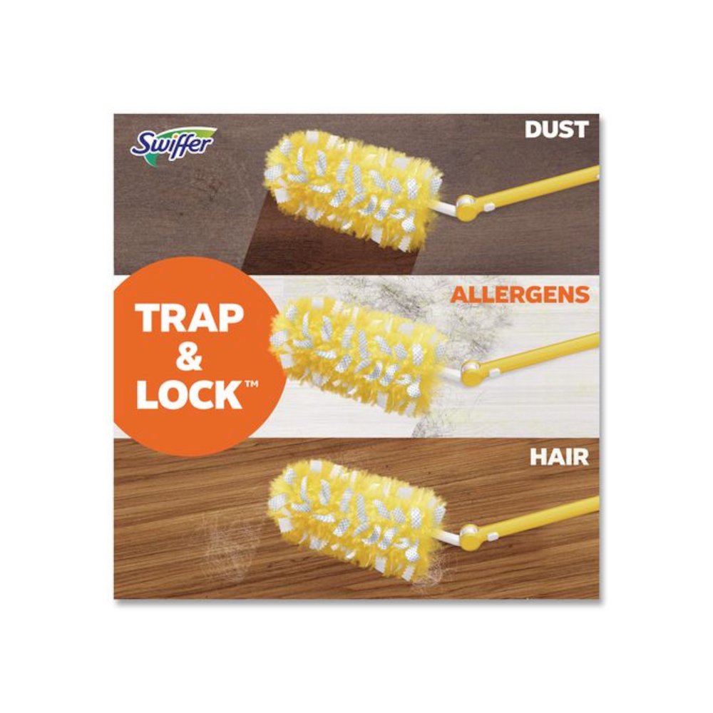 Heavy Duty Dusters Starter Kit, Handle Extends to 3 ft, 1 Handle with 12 Duster Refills. Picture 6
