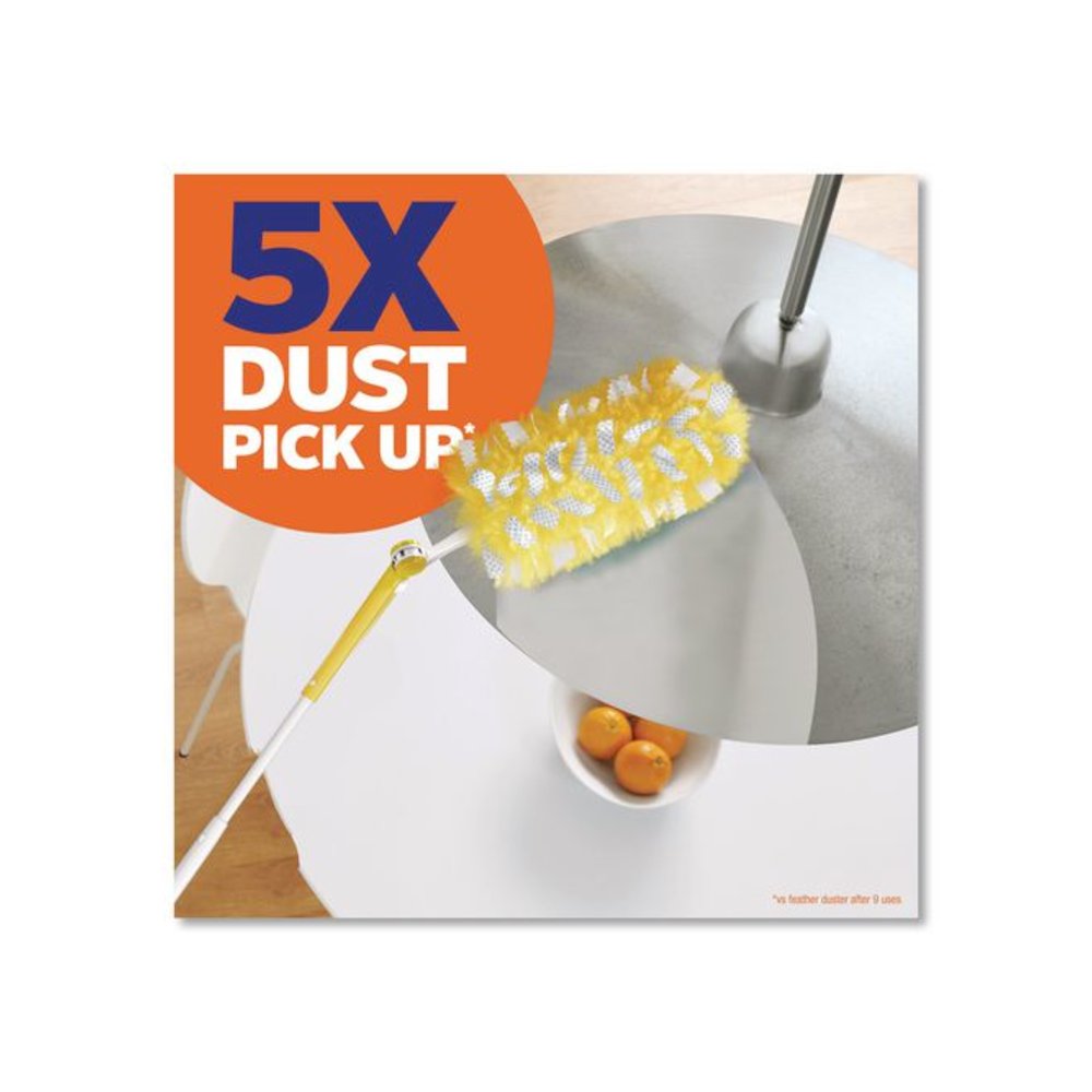 Heavy Duty Dusters Starter Kit, Handle Extends to 3 ft, 1 Handle with 12 Duster Refills. Picture 7