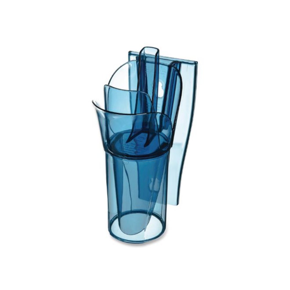 Saf-T-Scoop and Guardian System for Ice Machines, 6 oz to 10 oz Ice Scoop, Transparent Blue. Picture 2