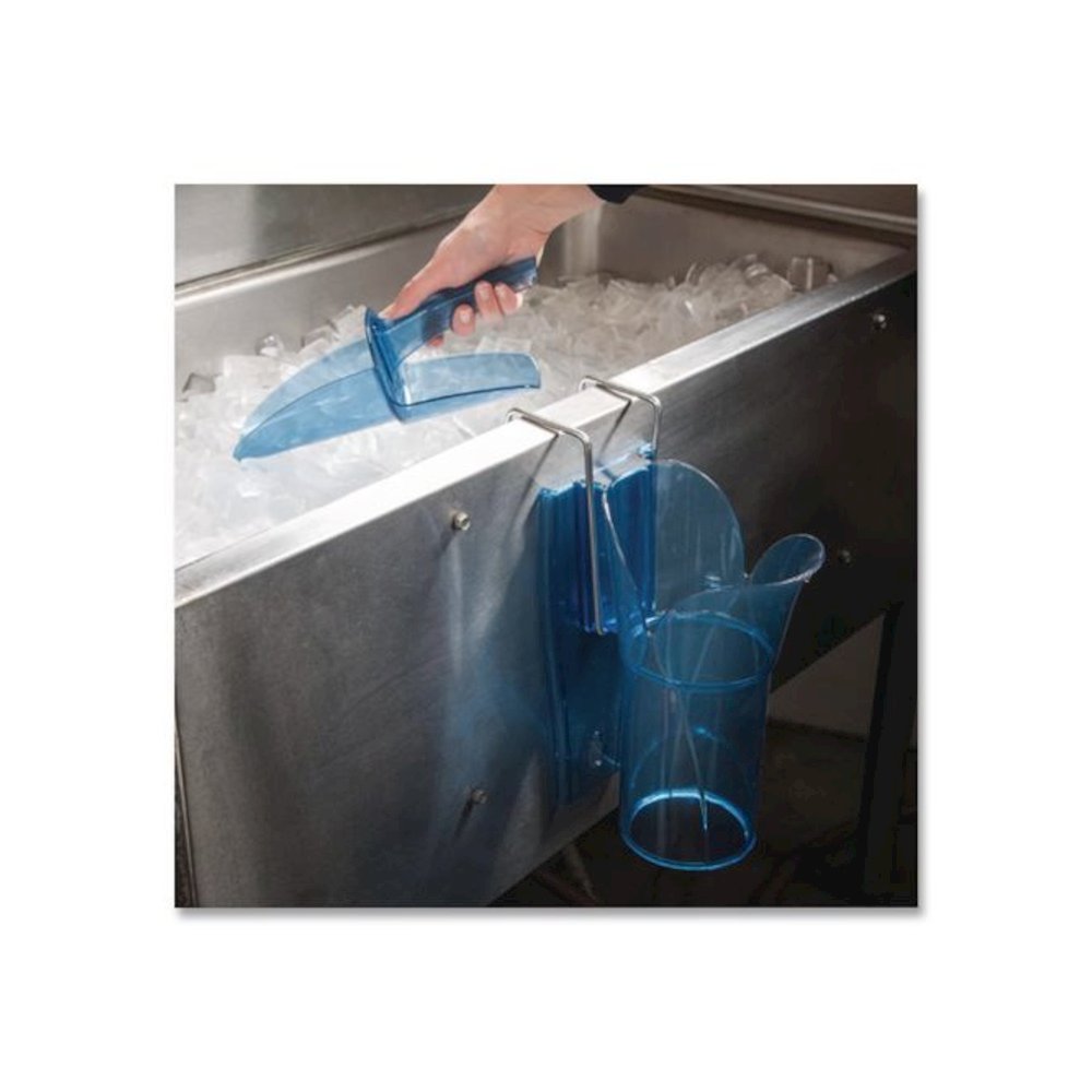 Saf-T-Scoop and Guardian System for Ice Machines, 6 oz to 10 oz Ice Scoop, Transparent Blue. Picture 3