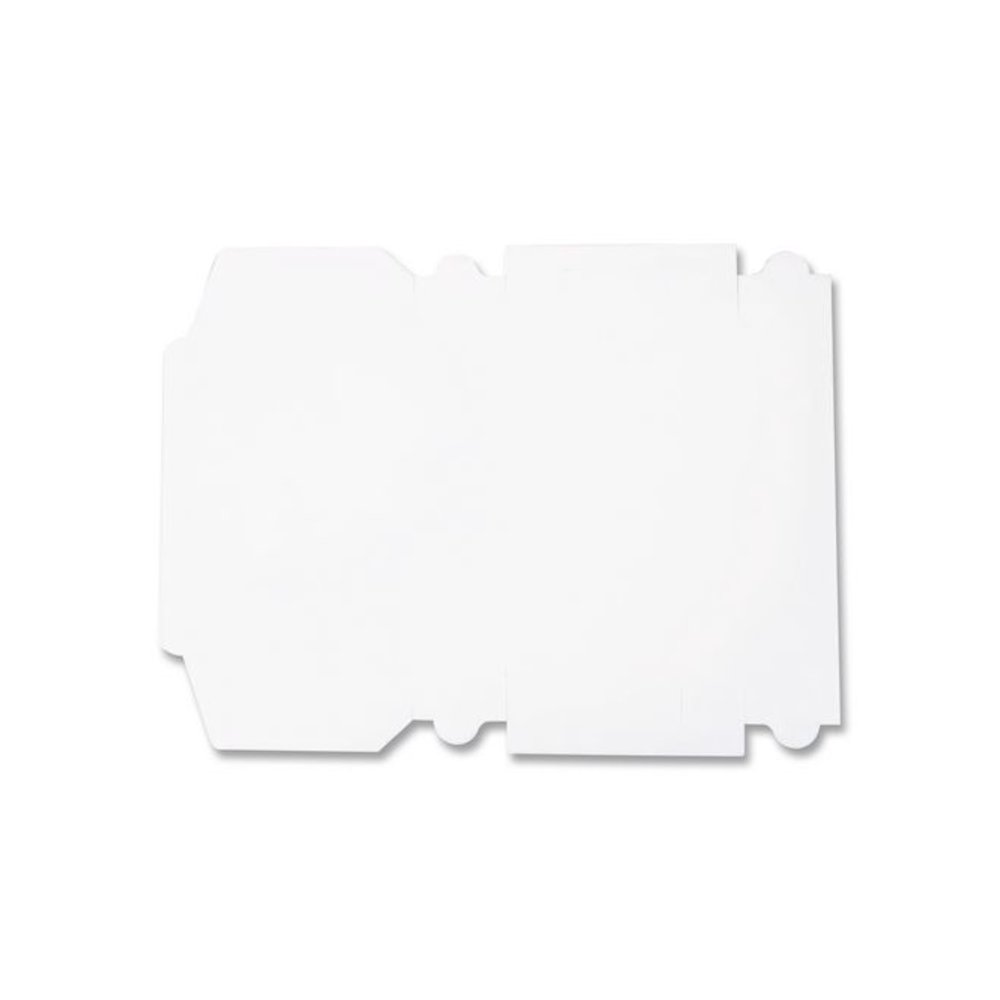 White One-Piece Non-Window Bakery Boxes, 1/4-Sheet Cake Box, 14 x 10 x 4, White, Paper, 100/Carton. Picture 3