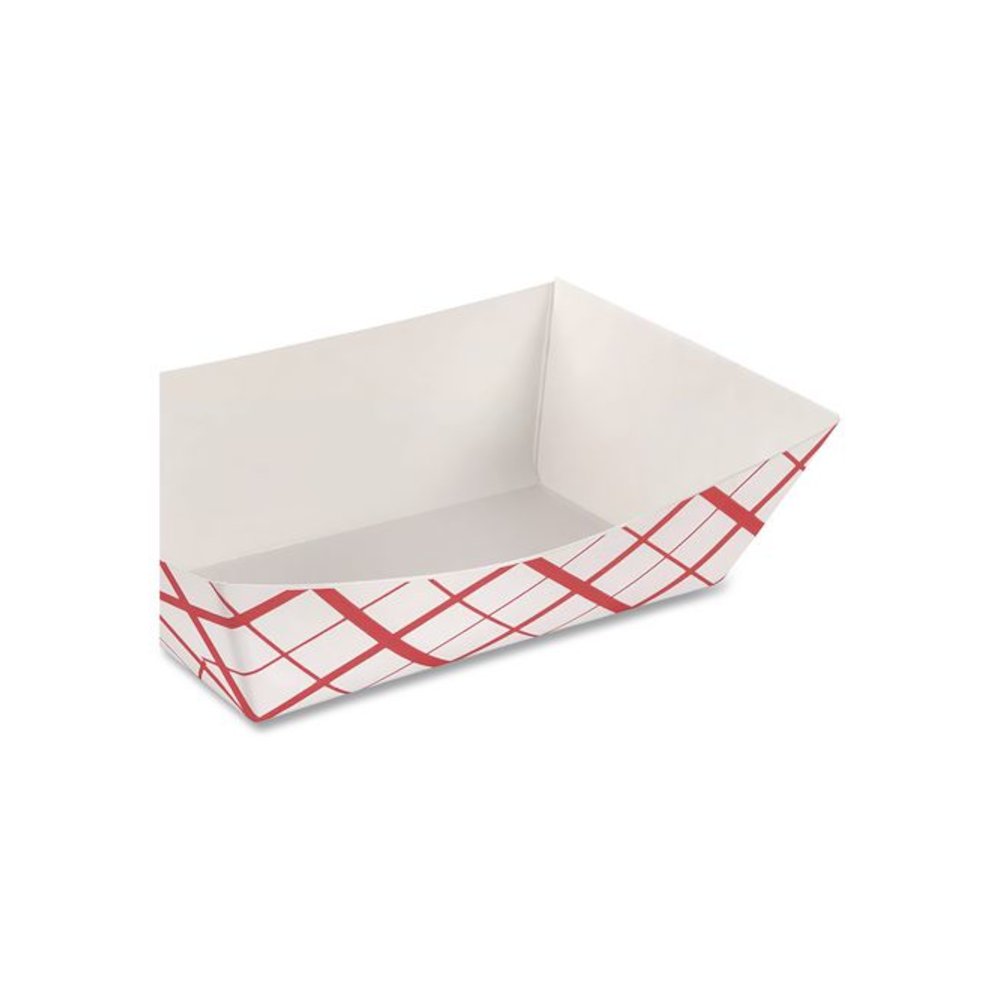 Paper Food Baskets, 0.5 lb Capacity, 4.58 x 3.2 x 1.25, Red/White, Paper, 1,000/Carton. Picture 2