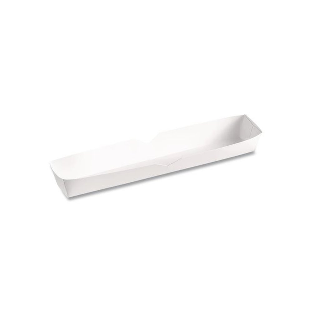 Footlong Hot Dog Tray, 10.25 x 1.5 x 1.25, White, Paper, 500/Carton. Picture 2