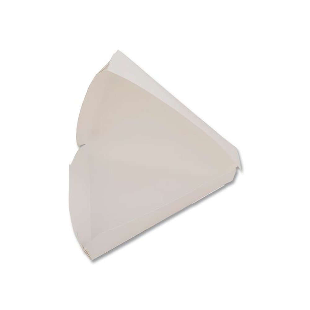 White Pizza Clamshells, 9.25 x 9 x 1.69, White, Paper, 400/Carton. Picture 2