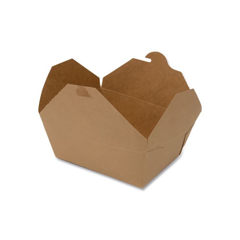 ChampPak Carryout Boxes, #3, 7.75 x 5.5 x 2.5, Brown, Paper, 200/Carton. Picture 2