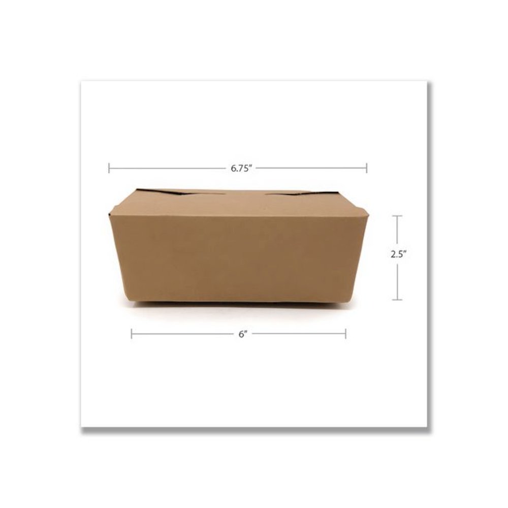 ChampPak Carryout Boxes, #4, 7.75 x 5.5 x 3.5, Brown, Paper, 160/Carton. Picture 4