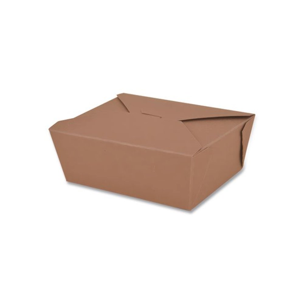 ChampPak Carryout Boxes, #4, 7.75 x 5.5 x 3.5, Brown, Paper, 160/Carton. Picture 5