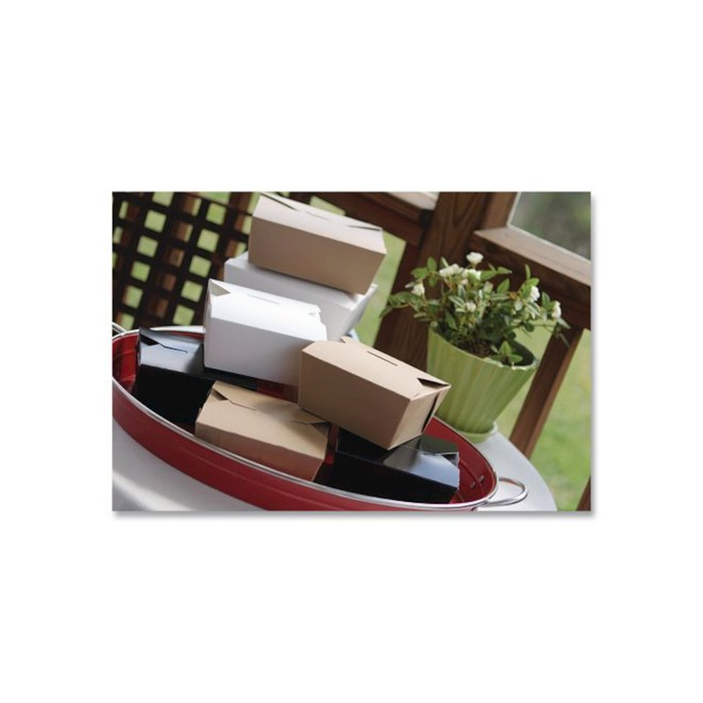 ChampPak Carryout Boxes, #4, 7.75 x 5.5 x 3.5, Brown, Paper, 160/Carton. Picture 8