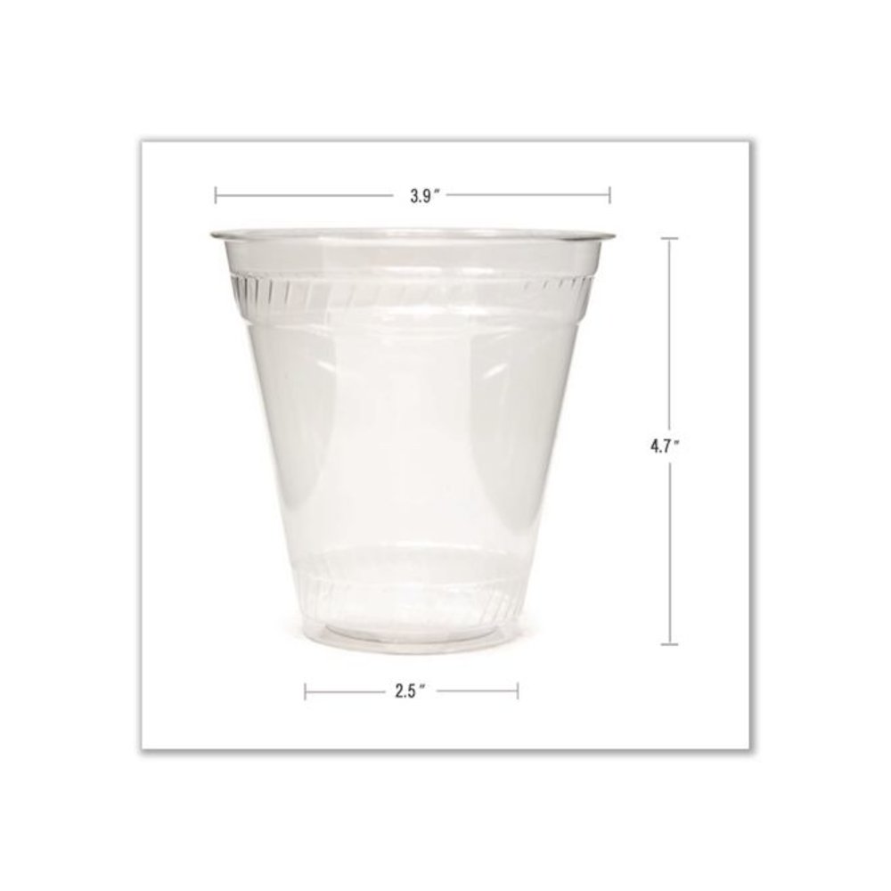 Greenware Cold Drink Cups, 16 oz, Sugarcane, Clear, 50/Sleeve, 20 Sleeves/Carton. Picture 4