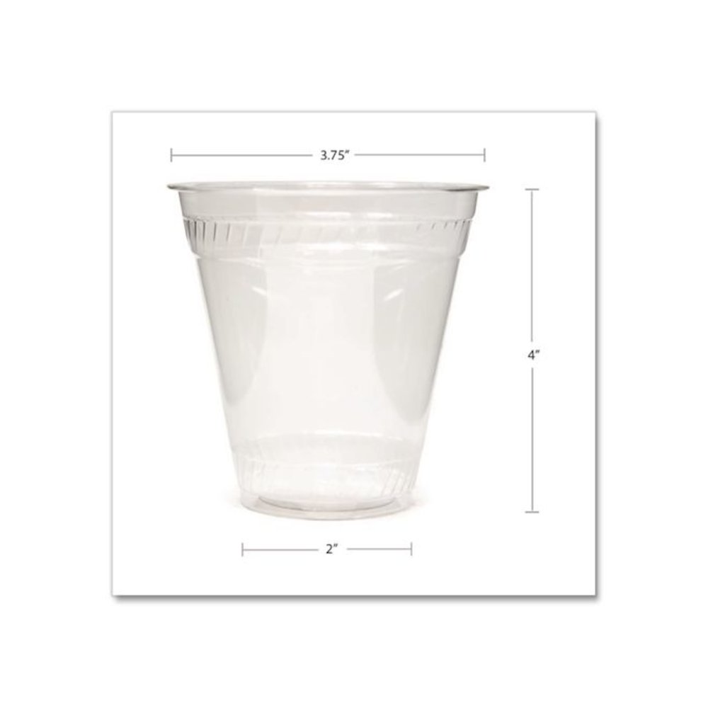 Kal-Clear PET Cold Drink Cups, Squat, 12 oz to 14 oz, Plastic, Clear, 50/Sleeve, 20 Sleeves/Carton. Picture 4