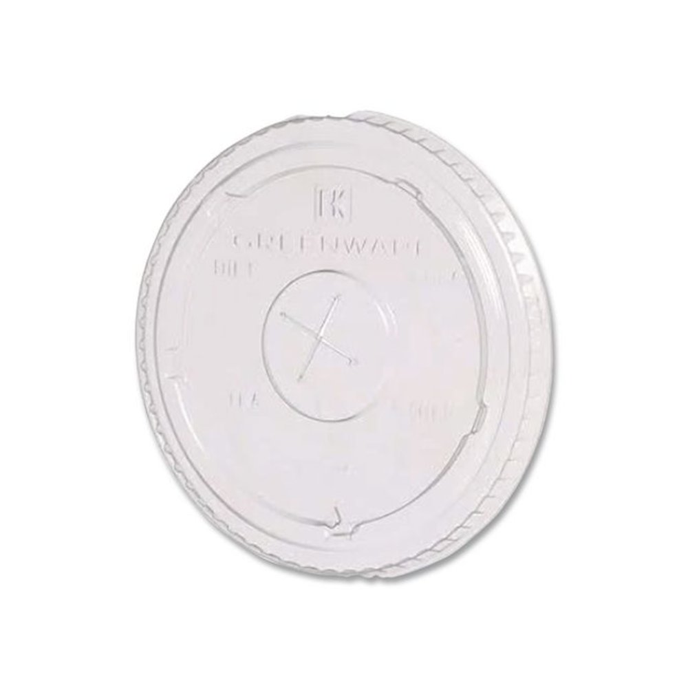 Greenware Cold Drink Lids, Fits 9 oz Old Fashioned Cups/12 oz Squat Cups/20 oz Cups, Plastic, Clear, 1,000/Carton. Picture 4