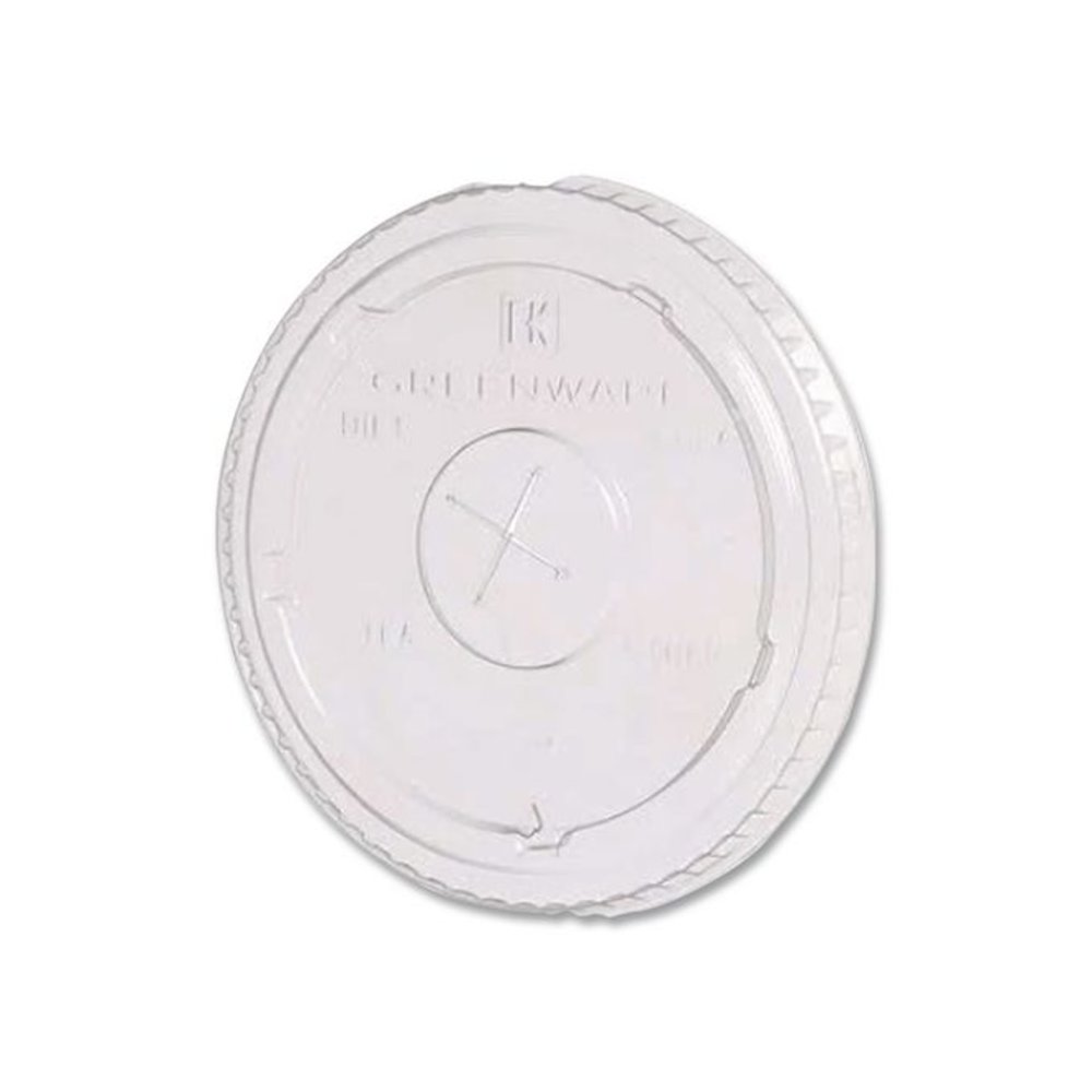 Greenware Cold Drink Lids, X-Slot, Fits 16 oz/18 oz/24 oz Cold Cups, Sugarcane, Clear, 1,000/Carton. Picture 4