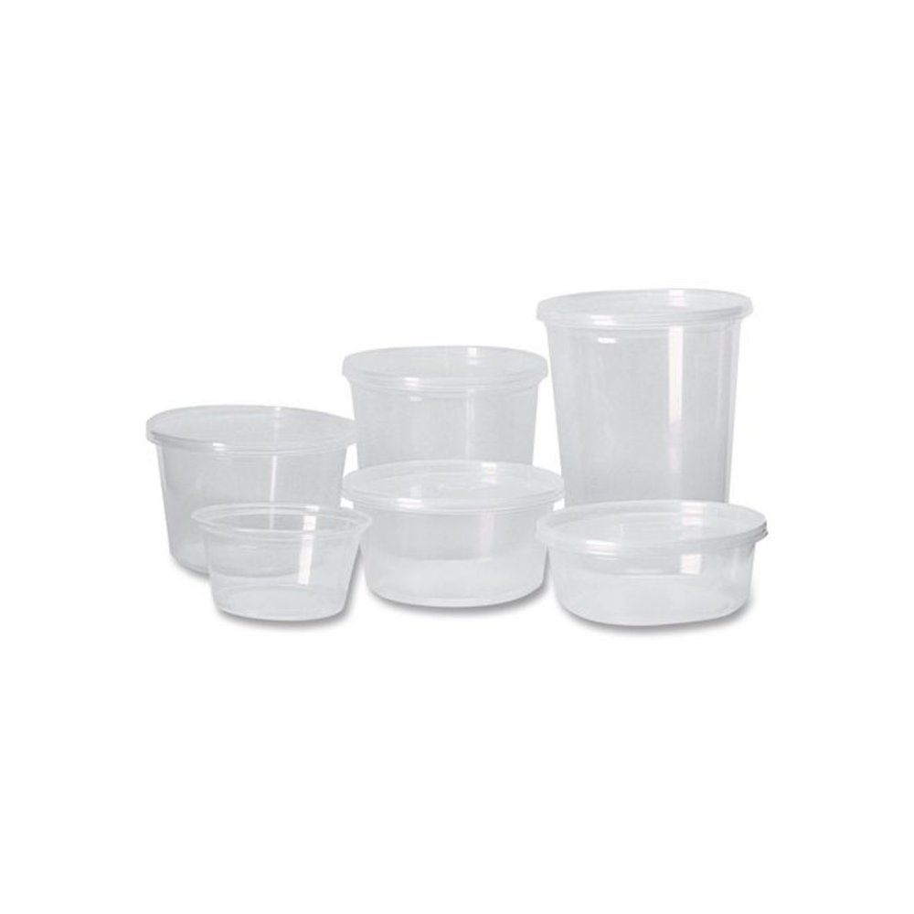 PolyPro Microwavable Deli Container Lids, Clear, Plastic, 500/Carton. Picture 4