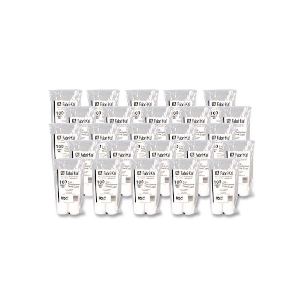 RK Crisscross Cold Drink Cups, 3 oz, Plastic, Clear, 100/Bag, 25 Bags/Carton. Picture 4