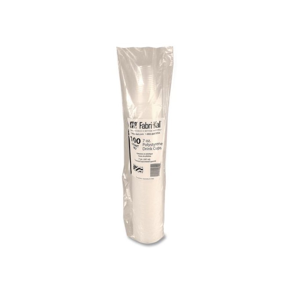 RK Ribbed Cold Drink Cups, 7 oz, Plastic, Clear, 100/Bag, 25 Bags/Carton. Picture 2