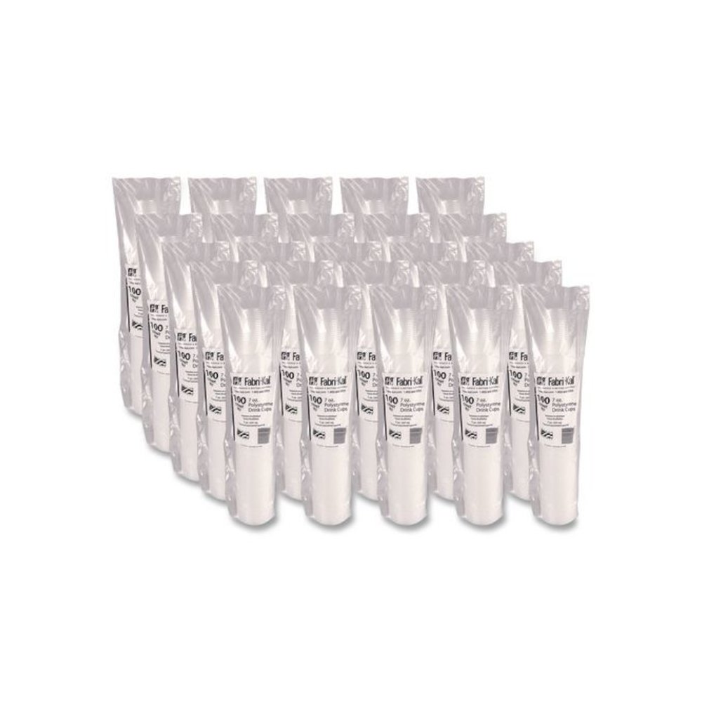 RK Ribbed Cold Drink Cups, 7 oz, Plastic, Clear, 100/Bag, 25 Bags/Carton. Picture 3