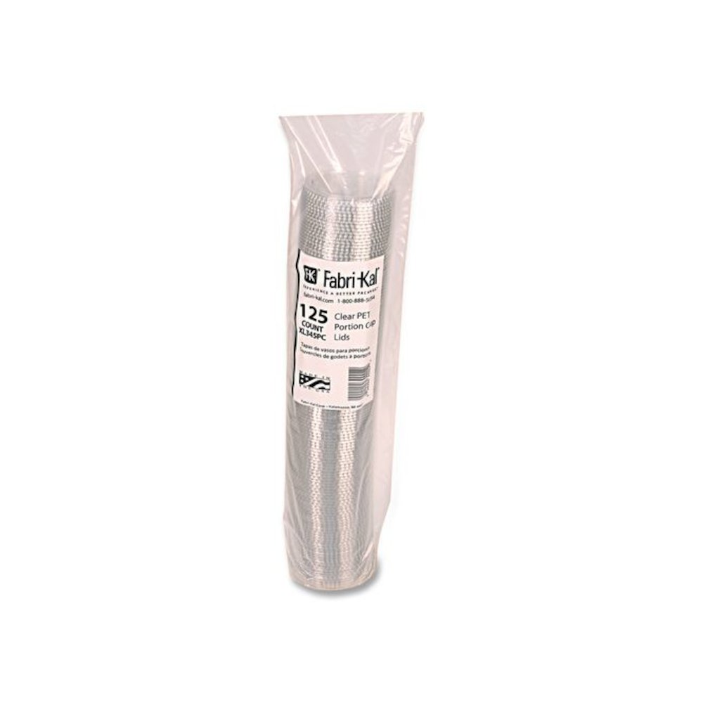 Portion Cup Lids, Fits 3.25 oz to 5.5 oz Portion Cups, Plastic, Clear, 2,500/Carton. Picture 2