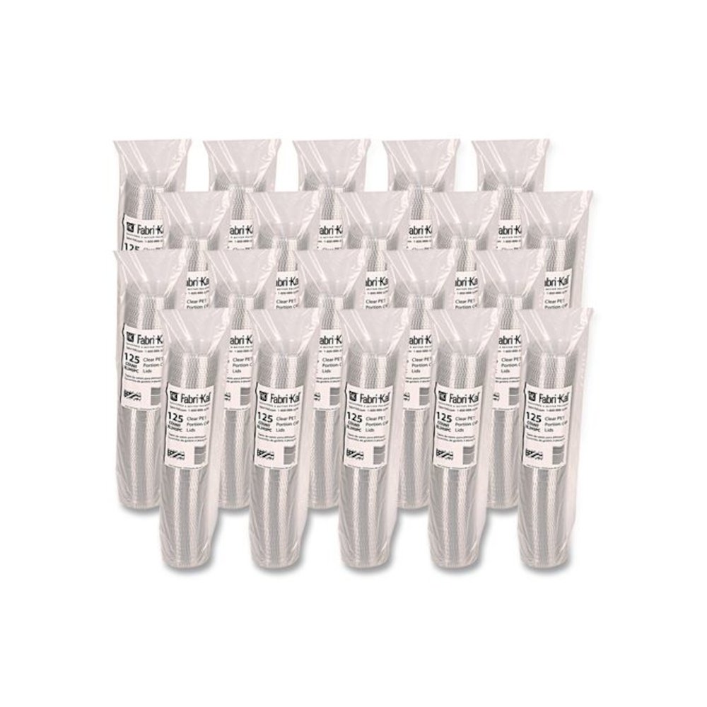 Portion Cup Lids, Fits 3.25 oz to 5.5 oz Portion Cups, Plastic, Clear, 2,500/Carton. Picture 3