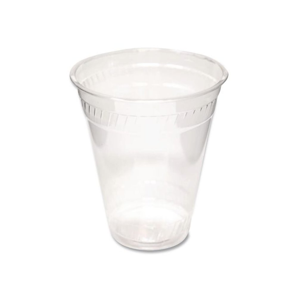 Greenware Cold Drink Lids, X-Slot, Fits 16 oz/18 oz/24 oz Cold Cups, Sugarcane, Clear, 1,000/Carton. Picture 3