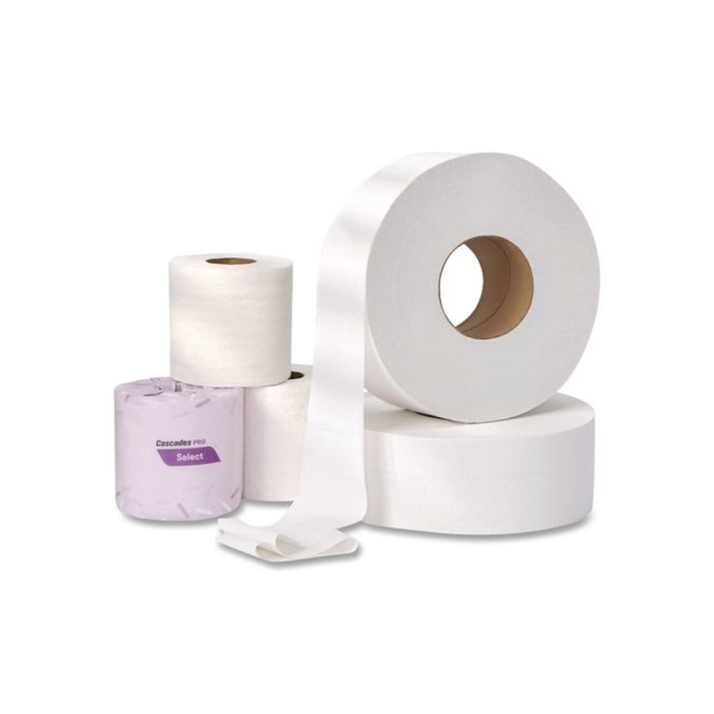 Select Standard Bath Tissue, Septic Safe, 2-Ply, White, 4 x 3.19, 500 Sheets/Roll, 96 Rolls/Carton. Picture 5