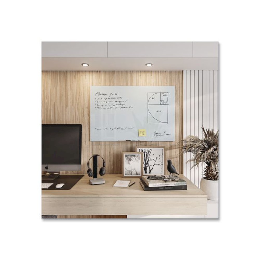 Floating Glass Dry Erase Board, 36" x 24" (Actual Size: 35" x 23"), White Surface. Picture 6