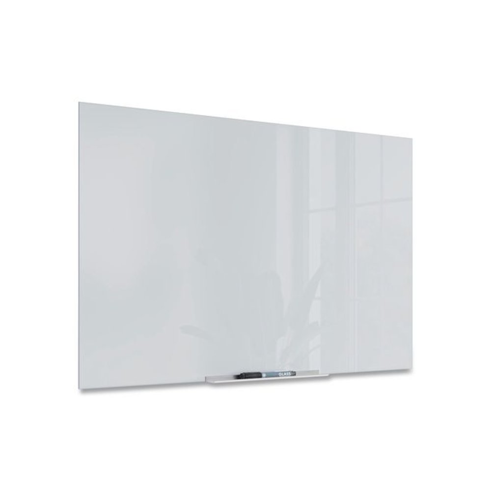 Floating Glass Dry Erase Board, 36" x 24" (Actual Size: 35" x 23"), White Surface. Picture 1