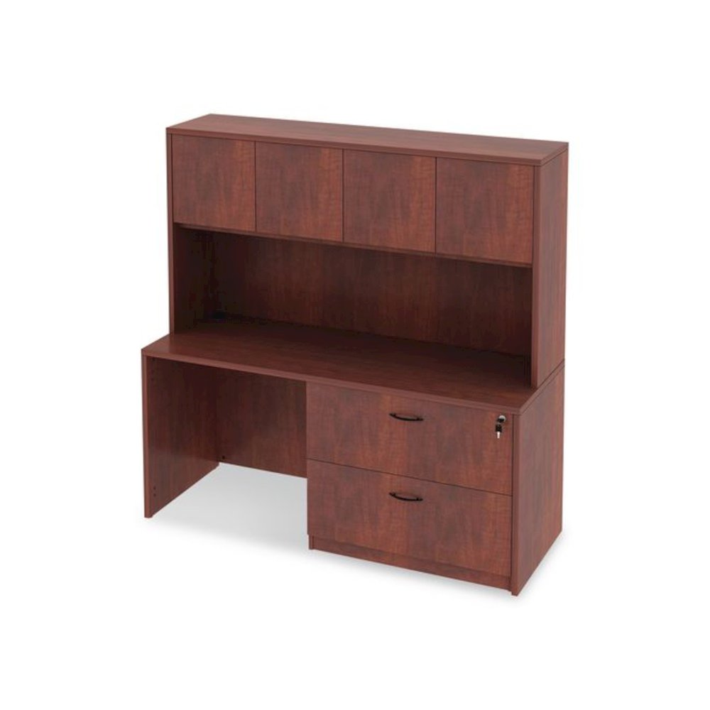 Alera Valencia Series Lateral File, 2 Legal/Letter-Size File Drawers, Medium Cherry, 34" x 22.75" x 29.5". Picture 9