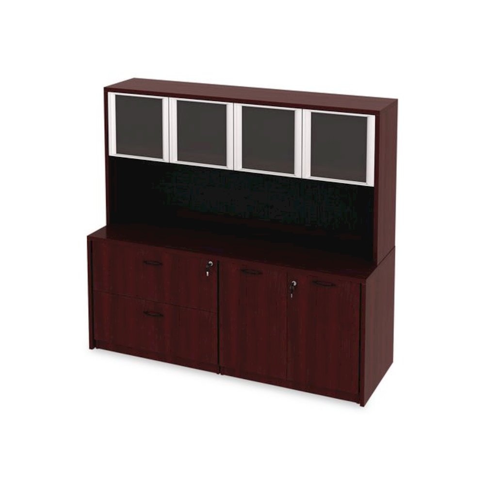 Alera Valencia Series Lateral File, 2 Legal/Letter-Size File Drawers, Mahogany, 34" x 22.75" x 29.5". Picture 9