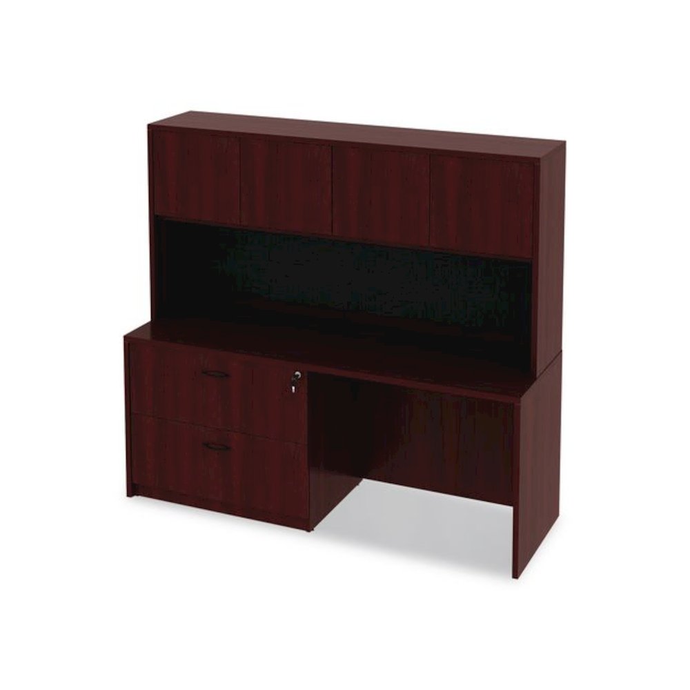Alera Valencia Series Lateral File, 2 Legal/Letter-Size File Drawers, Mahogany, 34" x 22.75" x 29.5". Picture 10
