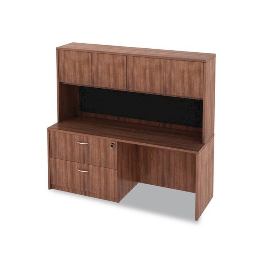 Alera Valencia Series Lateral File, 2 Legal/Letter-Size File Drawers, Modern Walnut, 34" x 22.75" x 29.5". Picture 10