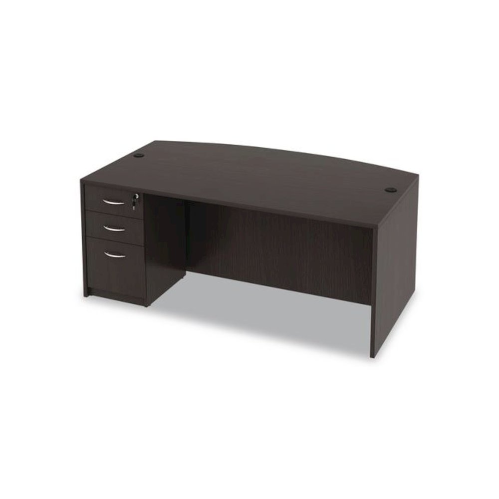 Alera Valencia Series Full Pedestal File, Left/Right, 3-Drawers: Box/Box/File, Legal/Letter, Espresso, 15.63" x 20.5" x 28.5". Picture 11