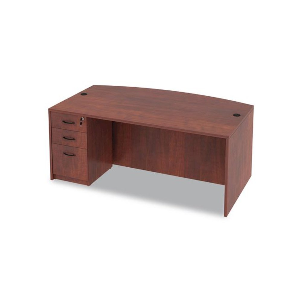 Alera Valencia Series Full Pedestal File, Left/Right, 3-Drawers: Box/Box/File, Legal/Letter, Cherry, 15.63" x 20.5" x 28.5". Picture 11