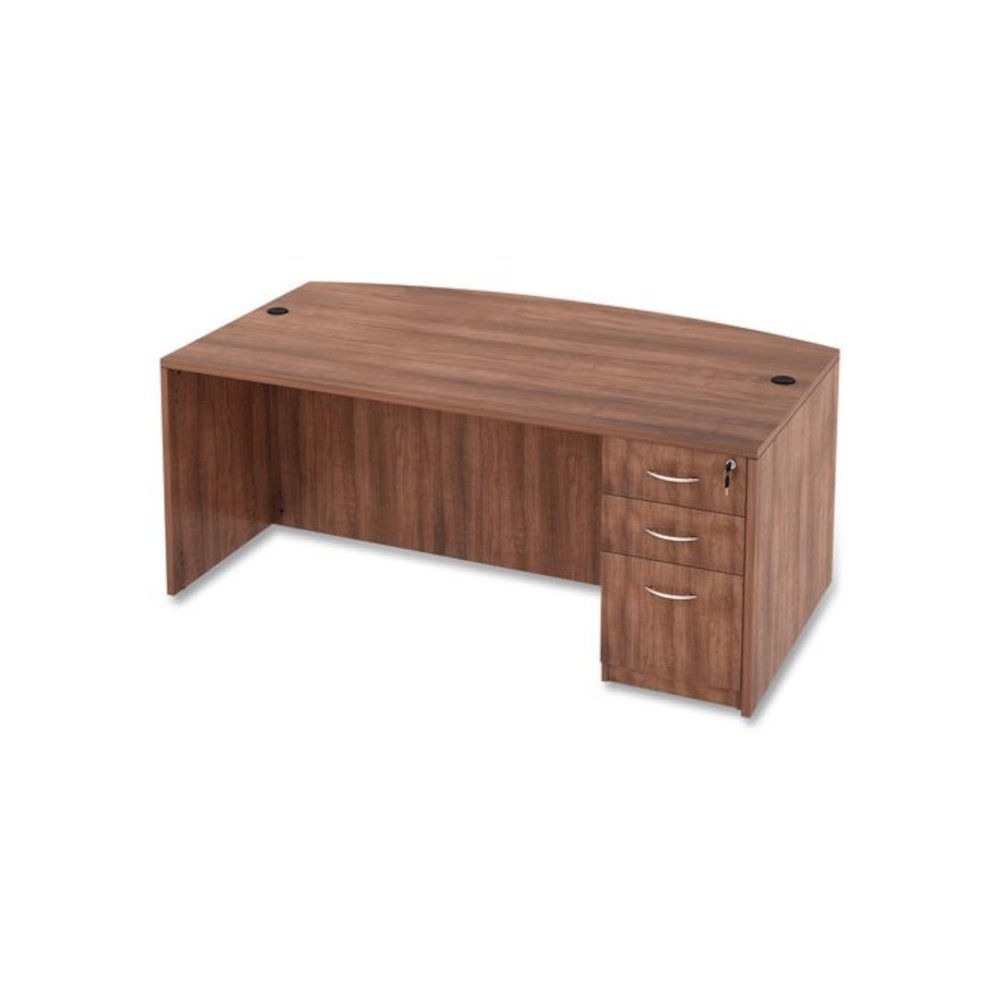 Alera Valencia Series Full Pedestal File, Left/Right, 3-Drawer: Box/Box/File, Legal/Letter, Modern Walnut,15.63 x 20.5 x 28.5. Picture 10