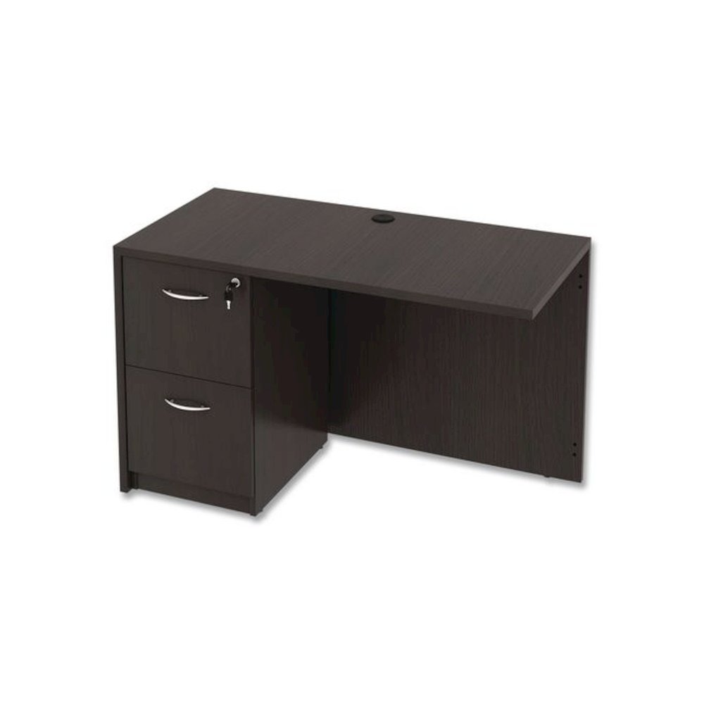 Alera Valencia Series Full Pedestal File, Left or Right, 2 Legal/Letter-Size File Drawers, Espresso, 15.63" x 20.5" x 28.5". Picture 11