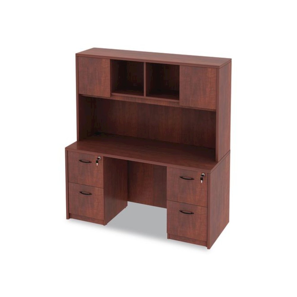 Alera Valencia Series Credenza Shell, 59.13w x 23.63d x 29.5h, Medium Cherry. Picture 9