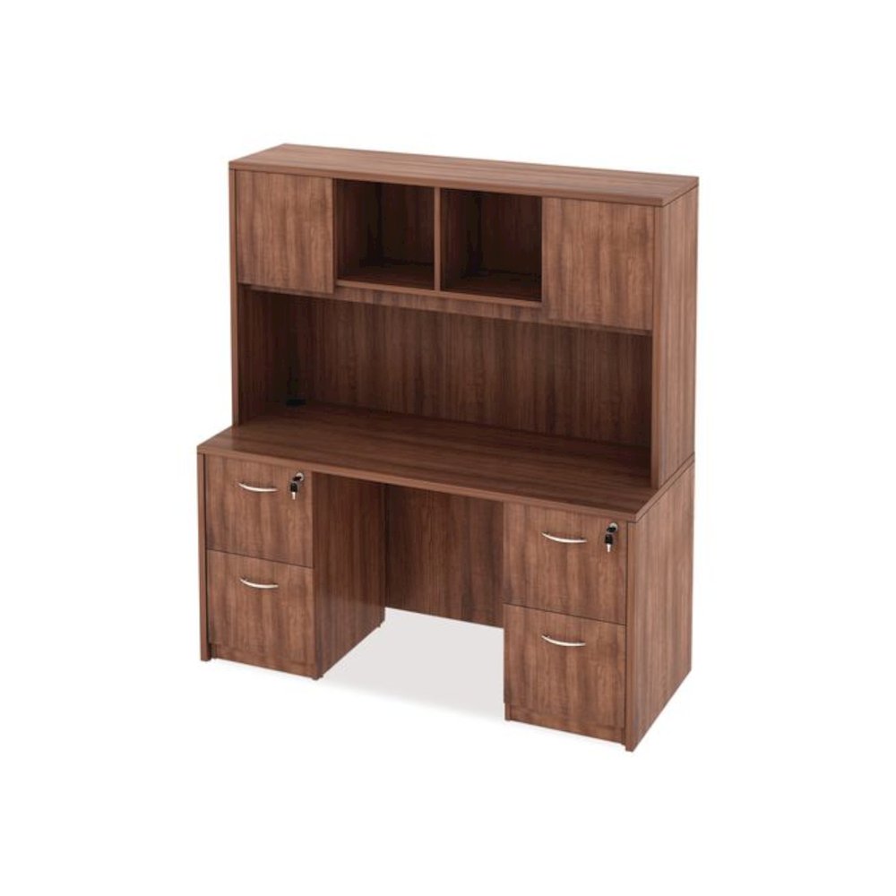 Alera Valencia Series Credenza Shell, 59.13w x 23.63d x 29.5h, Modern Walnut. Picture 9
