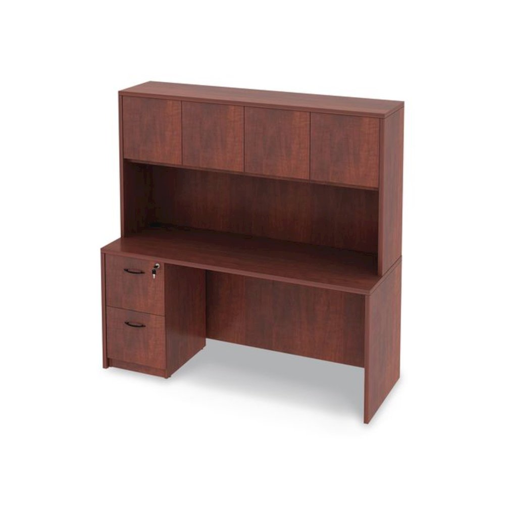 Alera Valencia Series Credenza Shells, 65w x 23.6d x 29.5h, Medium Cherry. Picture 10