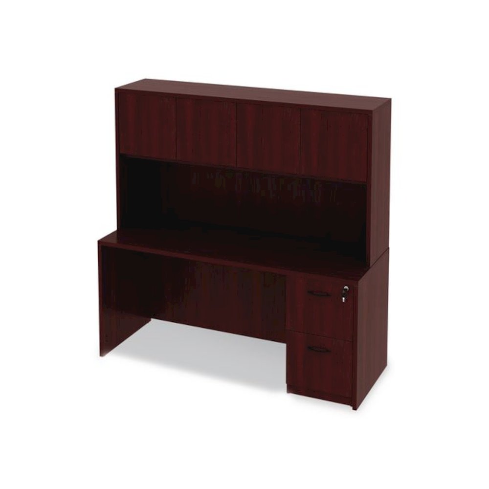 Alera Valencia Series Credenza Shells, 65w x 23.6d x 29.5h, Mahogany. Picture 3